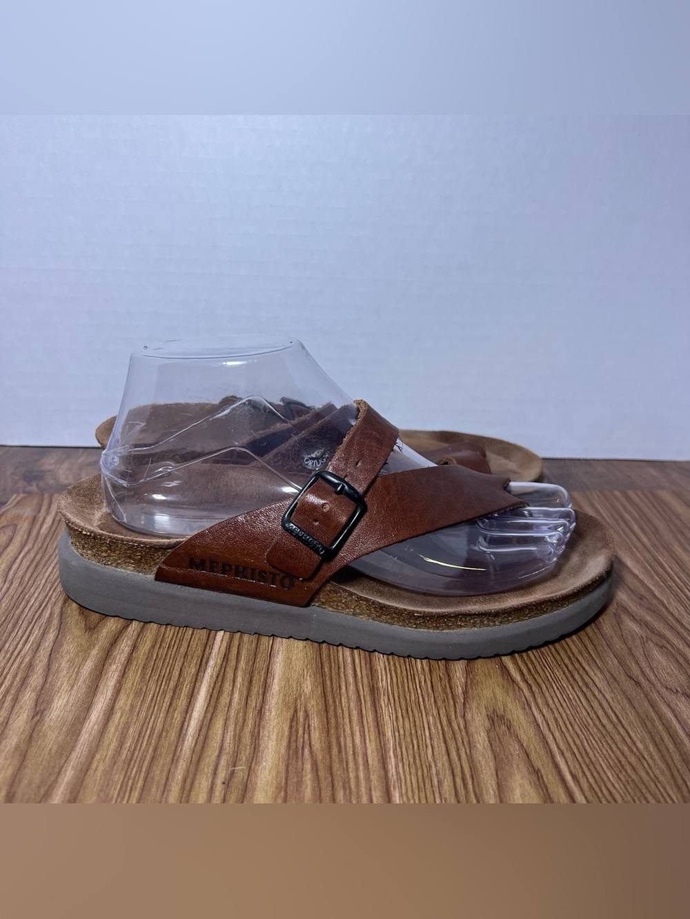 MEPHISTO Air Relax Women’s Size 8/38 Brown Genuine Leather Toe Loop Sandals